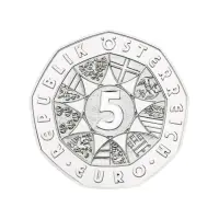 Австрия 5 евро 2012 г - Чемп мира по горнолыж спорту 2013 - в буклете (Серебро 0.800)_2