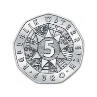 Австрия 5 евро 2019 года - Весеннее пробуждение - в буклете (Серебро 0.925)_2