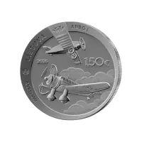 Литва 1,5 евро 2025 года - 100-летний юбилей - Самолет ANBO_1
