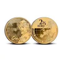 Бельгия 2½ евро 2024 года - Год Джеймса Энсора (в коинкарте) - гол, анг, фр, нем_3