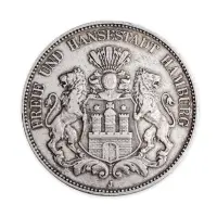 Германская империя (Гамбург) - 5 марок 1902 года - Серебро 0.900 (J)