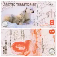 Арктические территории - Набор из 9 сувенирных банкнот 2010-2013 г. - Животные_6