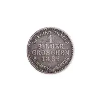 Гессен-Кассель 1 серебряный грош 1865 года - Серебро 0.312