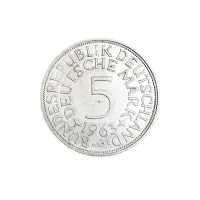 Германия 5 марок 1963 год G Карлсруэ - Серебро 0.625