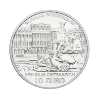 Австрия 10 евро 2003 года - Дворец Шёнбрунн - в буклете (Серебро 0.925)_2