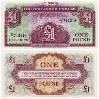 Вооруженные силы Великобритании - Банкнота 1 фунт 1962 года