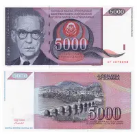 Югославия - Банкнота 5000 динар 1991 года