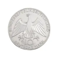 Германия - 10 марок 1972 год - XX летние Олимпийские Игры, Мюнхен 1972 - Узел -  D (Серебро 0.625)_1