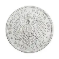 Германская империя 5 марок 1901 года - Серебро 0.900_1