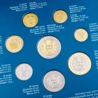 Годовой набор монет Казахстана 2021 года 30 лет незав Казахстана 8 монет_4