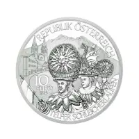 Австрия 10 евро 2014 года - Тироль - в буклете (Серебро 0.925)_2
