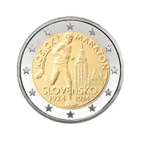 Словакия 2 евро 2024 года - 100 лет Кошицкому марафону
