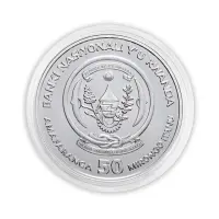 Руанда - 50 франков 2008 год (Африканская унция) - Гориллы (Серебро 0.999)_1