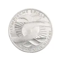 Германия - 10 марок 1972 год - XX летние Олимпийские Игры, Мюнхен 1972 - Узел -  D (Серебро 0.625)