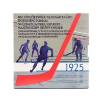 Словакия - Офиц год набор евро 2025 г (в буклете)-100-лет 1 междунар спорт турнира