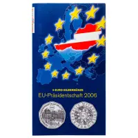 Австрия 5 евро 2006 года - Председательство Австрии в ЕС - в буклете (Серебро 0.800)