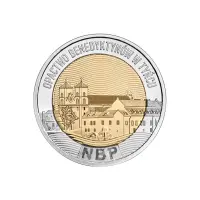 Польша 5 злотых 2024 года - Бенедиктинское аббатство в Тынеце