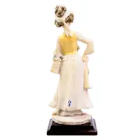 Статуэтка Девушка с корзиной. 1980-е гг. Высота 20 см. Италия, Capodimonte, Джузеппе Армани._2