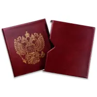 Альбом-папка-без-листов-OPTIMA---Герб-(бордовый)-в-шубере