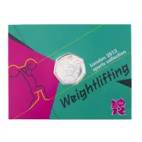 Великобритания 50 пенсов 2011 год - Тяжёлая атлетика (в коинкарте)