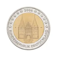 Германия 2 евро 2006 года - Голштинские ворота в Любеке, Шлезвиг-Гольштейн (D)