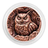 Самоа 25 центов 2024 года - Евразийский филин (Bubo Bubo)