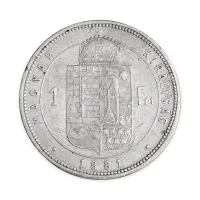 Венгрия 1 форинт 1881 года - Серебро 0.900_1