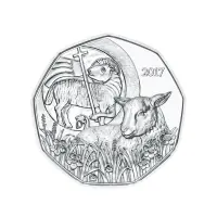 Австрия 5 евро 2017 года - Пасхальный агнец - в буклете (Серебро 0.925)_1