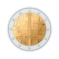 Словения 2 евро 2022 года - 150 лет со дня рождения Йоже Плечника