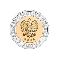 Польша - 5 злотых 2025 года - Костел Пресвятой Троицы в Тыкоцине_1