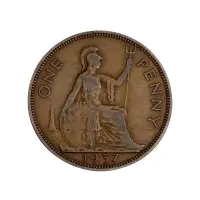 Великобритания - 1 пенни 1937 года