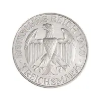 Германия 5 рейхсмарок 1930 года - Полёт дирижабля Граф Цеппелин_1
