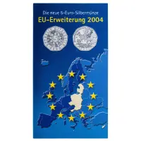 Австрия 5 евро 2004 года - Расширение Европейского Союза - в буклете (Серебро 0.800)