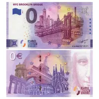 Франция - Сувенирная банкнота 0 евро 2023 года - NYC BROOKLYN BRIDGE (Бруклинский мост)