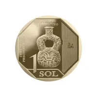 Перу 1 соль 2024 года - Перуанская доколумбова керамика