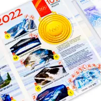 Альбом для набора банкнот и монет Китая Зимняя Олимпиада в Пекине 2022_7