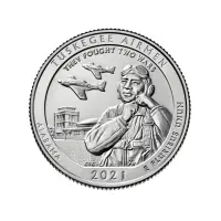 США 25 центов 2021 года - Пилоты из Таскиги - 56 парк (D)