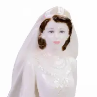 Великобритания - Статуэтка фарфоровая - Королева Елизавета II - В честь бракосочетания 20 ноября 194_8