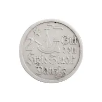 Данциг - 2 гульдена 1923 года (Серебро 0.750)