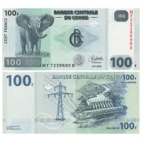 Конго ДР - Набор из 5 банкнот - 1000, 500, 200, 100, 50 франков 2022 года_4