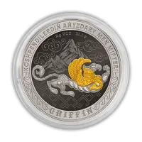 Казахстан 1000 тенге 2025 год - GRIFFIN (Грифон) (Серебро 0.925 с позолотой)