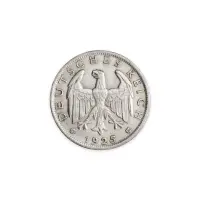 Германия 1 рейхсмарка 1925 года - Серебро 0.500 (A)_1