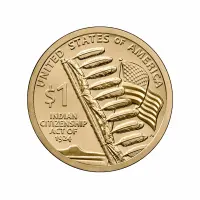 США 1 доллар 2024 года - Кор Америк-Закон о гражданстве индейцев (D)