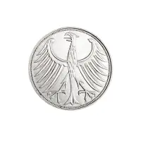 Германия 5 марок 1963 год G Карлсруэ - Серебро 0.625_1