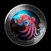 Австрия 3 евро 2024 года - Кальмар-бобтейл_2