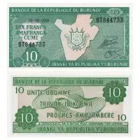 Бурунди - Банкнота 10 франков 2005 года