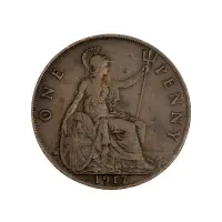 Великобритания - 1 пенни 1917 года