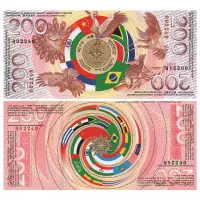 Россия - Сувенирная банкнота БРИКС - 200 БРИКС 2025 года