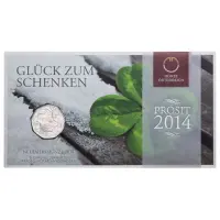 Австрия 5 евро 2014 года - Новый год - в буклете (Серебро 0.800)