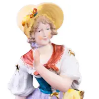 Герм-Пара фарф стат-Сер XX в-Сельская парочка-Выс 39,5см (К Шейдиг)_2